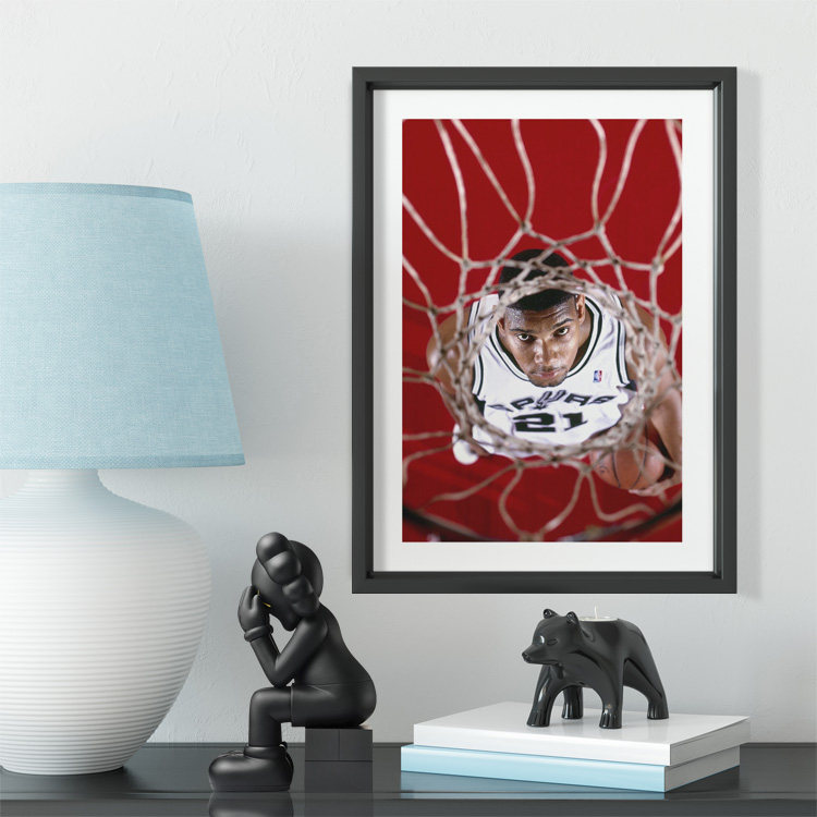 马刺队照片挂墙蒂姆邓肯经典瞬间实木相框桌摆件卧室饰品客厅壁画