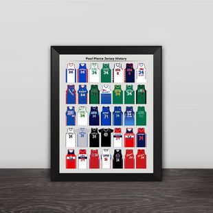 保罗皮尔斯职业生涯球衣相框凯尔特人照片墙卧室客厅壁画海报摆件