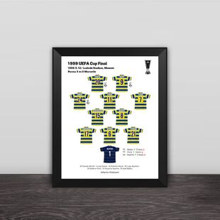 1999年帕尔马联盟杯经典阵容相框布冯照片墙家居饰品海报桌摆挂件