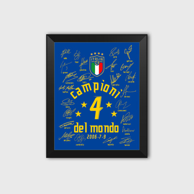 意大利世界布冯签名相框照片墙