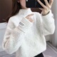 宽松学生上衣内搭加绒加厚针织衫 特厚半高领毛衣女冬季 新款 外穿潮