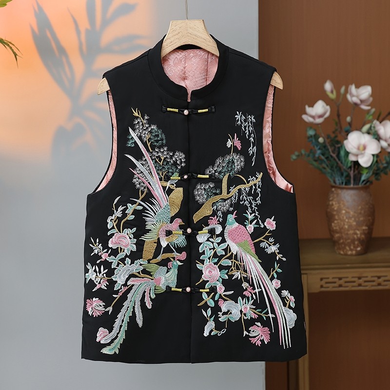 年轻妈妈装中式民族风中老年马甲女冬季新款加棉保暖复古国风唐装,女装/女士精品,大码内搭,淘宝优惠券,粉丝福利购,淘宝优惠卷