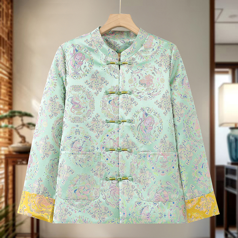 新中式盘扣提花气质外套女