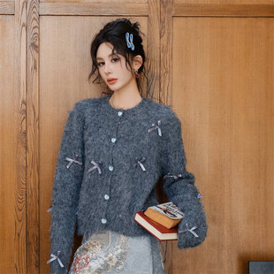 戚砚笛同款 2026春软糯羊毛针织外套女毛衣女 CLOUDSEASON针织开衫