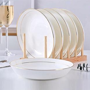 陶瓷饭盘家用炒菜盘子景德镇餐具圆盘深盘新款汤盆高级感餐盘碟子