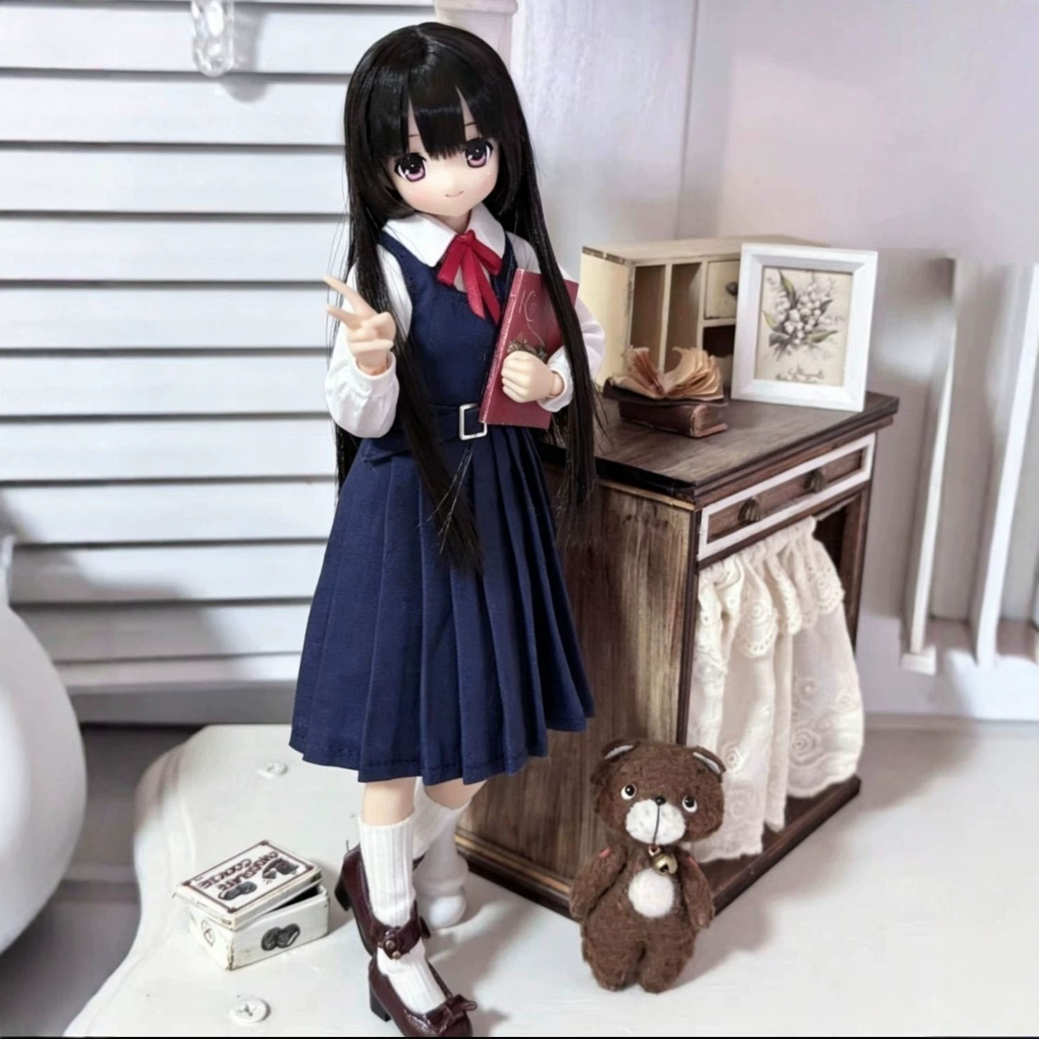 特六米甜四bjd娃衣 ob22_azone2代_光魇双生 优等生 初中部制服图片