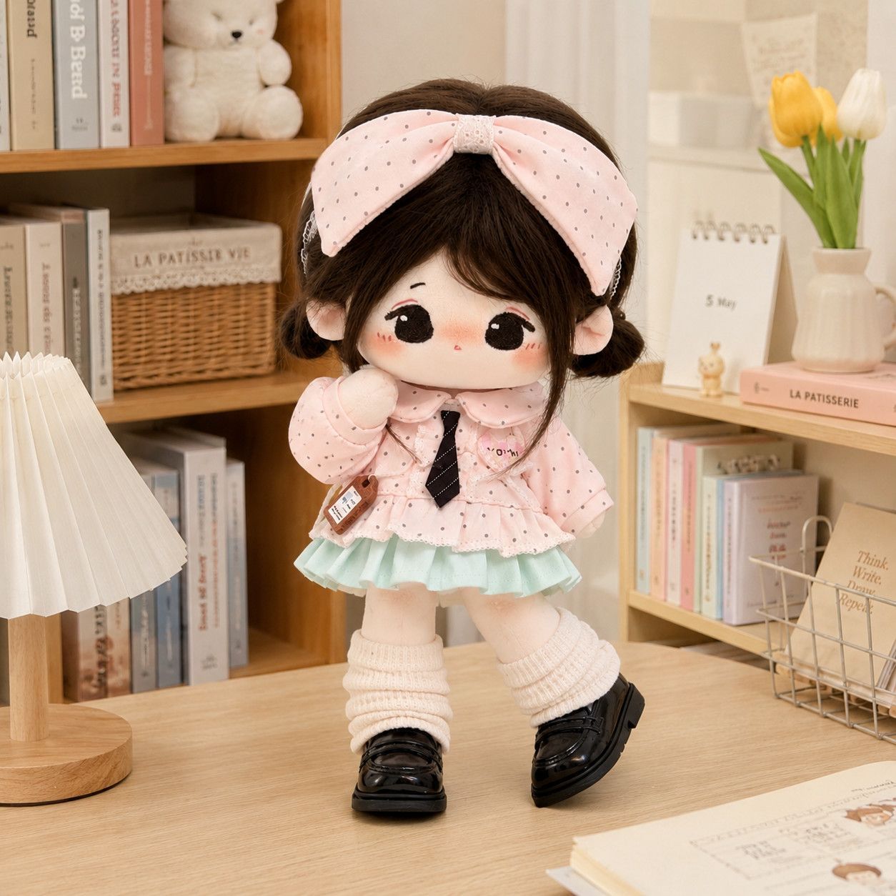 20cm娃衣新品1990s系列“悄悄话小套装”蝴蝶结套装棉花娃娃衣服