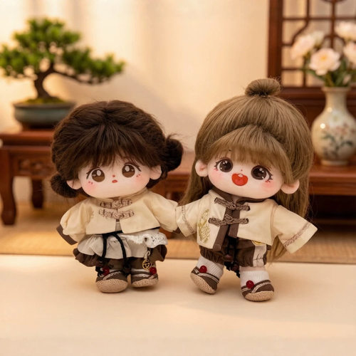 20厘米棉花娃娃衣服套装毛绒玩具玩偶公仔古风汉服换装娃衣