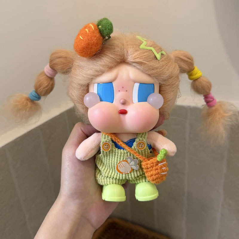 仅娃衣】适用于crybaby哭娃娃衣咕噜咕噜服装15cm度假绿色背带裤