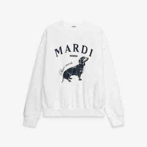 Mardi经典腊肠狗圆领套头纯棉卫衣韩系小众潮牌宽松显瘦休闲上衣