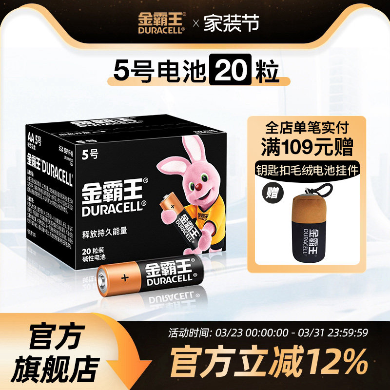 金霸王5号电池五号碱性干电池7号七号适用拍立得mini智能锁电子