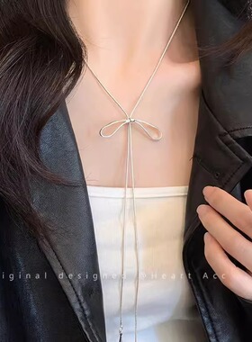 奥特莱斯品牌折扣店撤柜清仓捡漏蝴蝶结吊坠项链outlets女配饰潮1