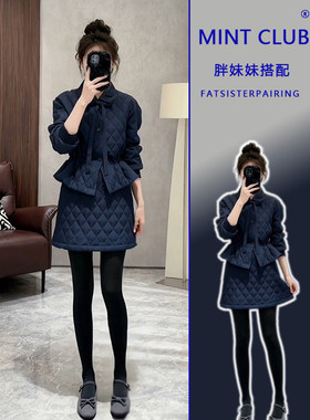 法式高级感夹棉加厚保暖棉服外套