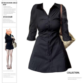 修身 大码 气质短裙 连衣裙女夏季 新款 胖mm法式 纯欲辣妹收腰显瘦衬衫