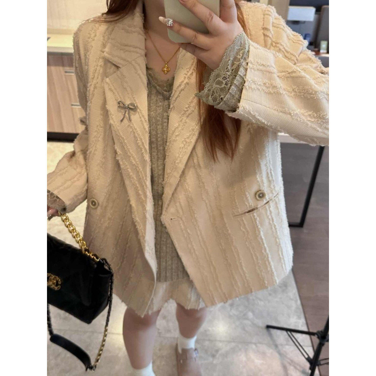 大码胖mm韩系复古风减龄遮肉显瘦西装外套女春季新款百搭高腰裙裤,女装/女士精品,时尚套装,淘宝优惠券,粉丝福利购,淘宝优惠卷