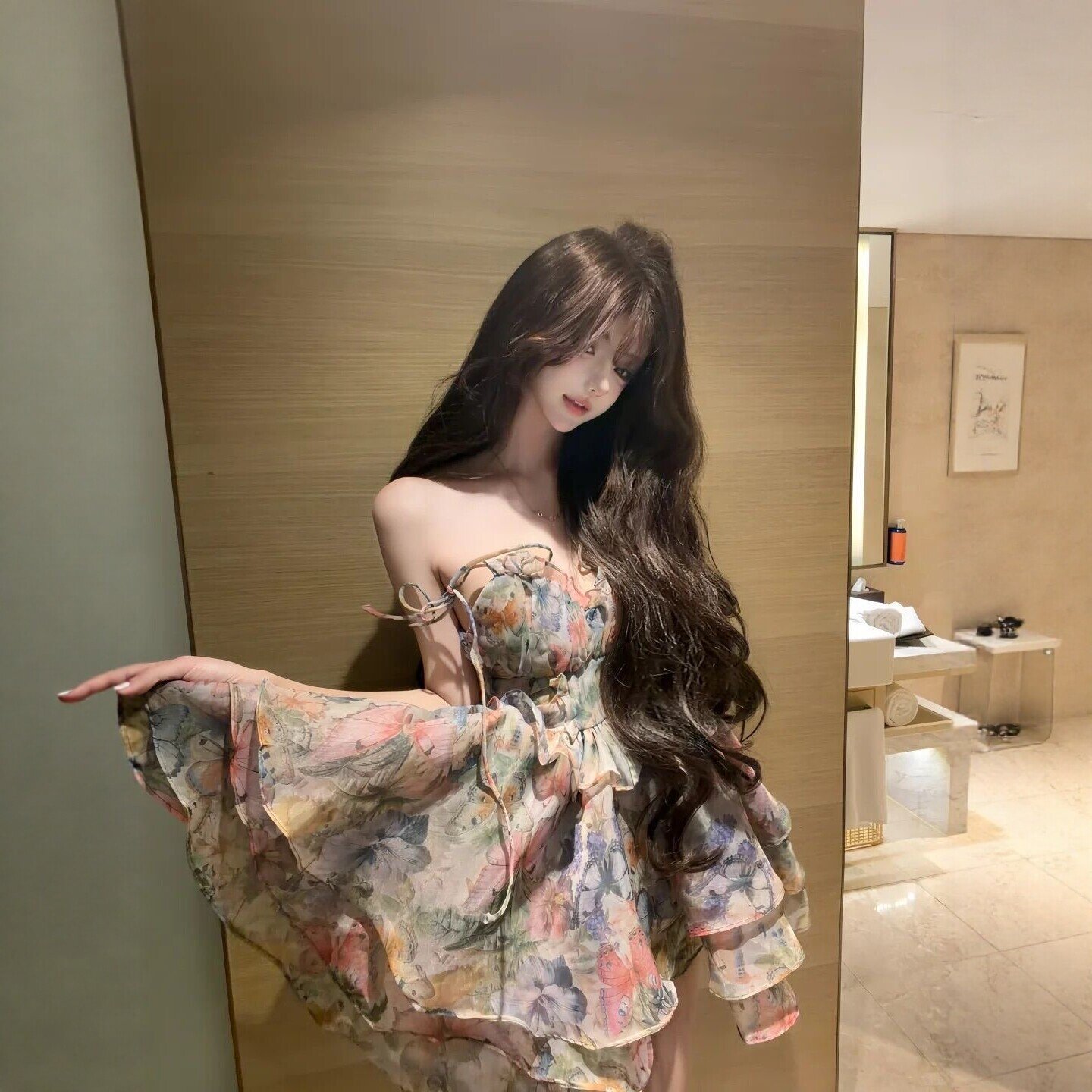 收腰公主蓬蓬裙千金风生日礼服图片