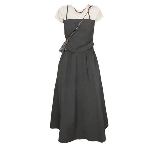 假两件上衣女夏季半身裙两件套装