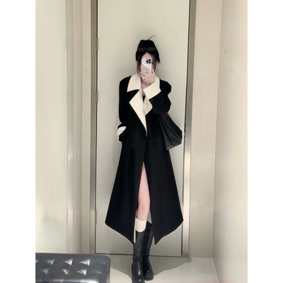 秋季新款赫本风中长款显瘦外套潮