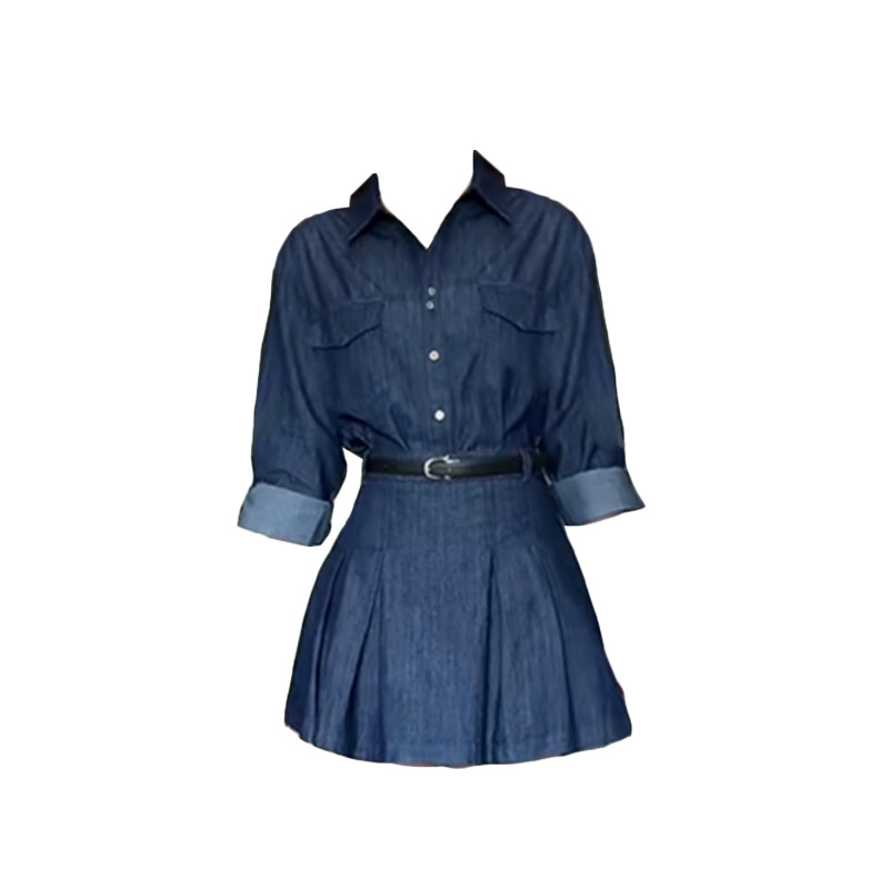 大码韩系时尚搭配一整套春季胖mm休闲牛仔衬衫半身裙子百搭两件套,女装/女士精品,时尚套装,淘宝优惠券,粉丝福利购,淘宝优惠卷