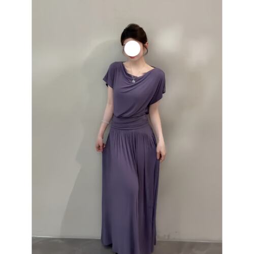大码胖mm气质慵懒显瘦时尚休闲收腰褶皱上衣垂感显瘦半身裙套装女
