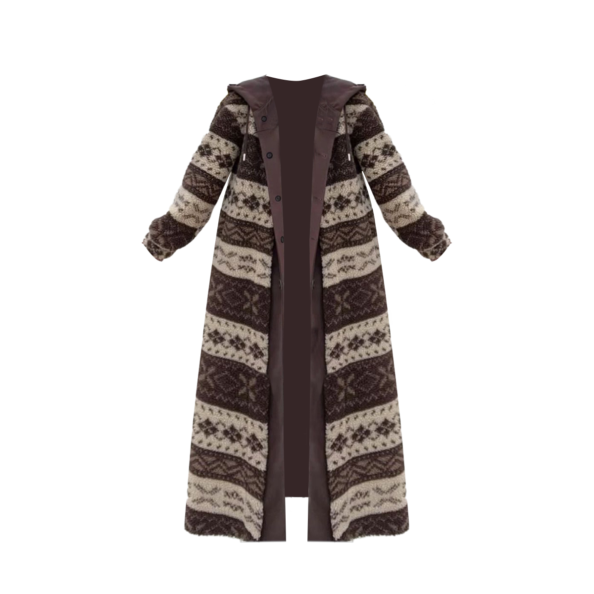 法式民族风休闲中长款毛呢外套潮