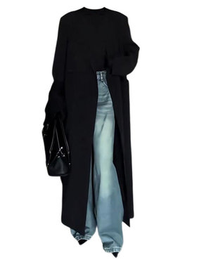 大码胖妹妹韩系高级感西服外套女春秋季新款设计感中长款西装上衣