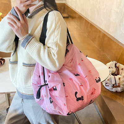 ins风购物袋大容量可折叠轻便超市购物菜场买菜结实耐用环保袋