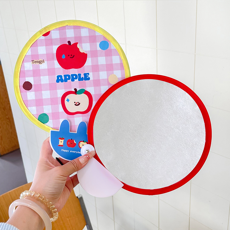 可爱卡通反光板扇子夏季便携折叠