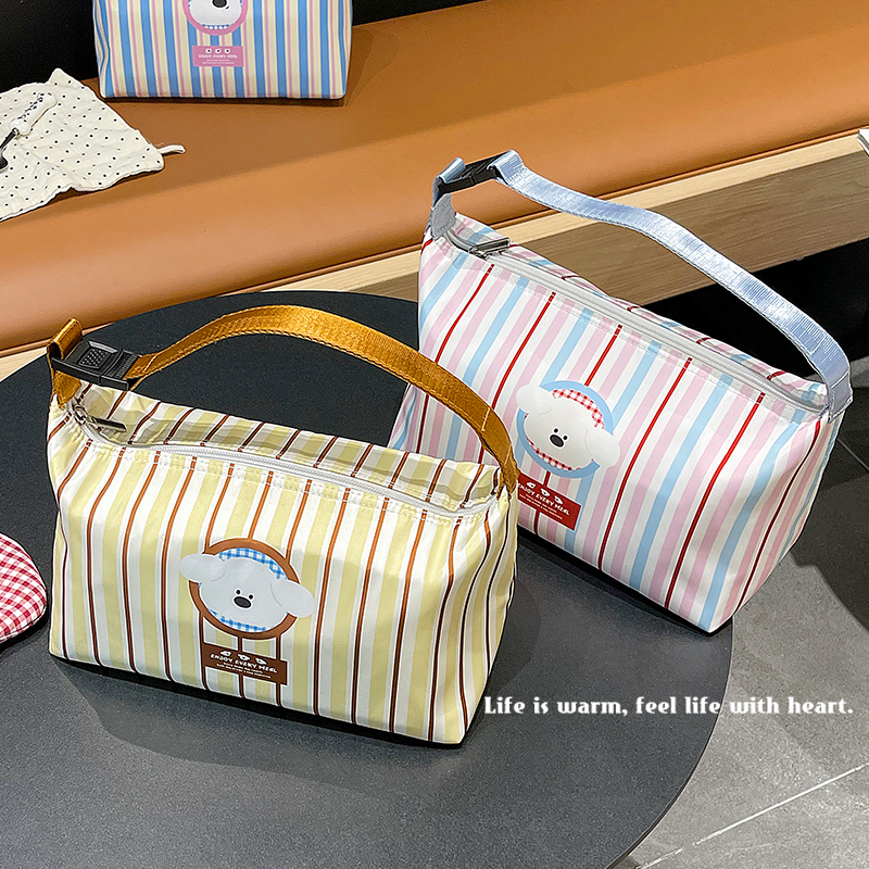 手提饭盒袋2025新款便当包上班族通勤带饭便携保温袋学生饭盒包