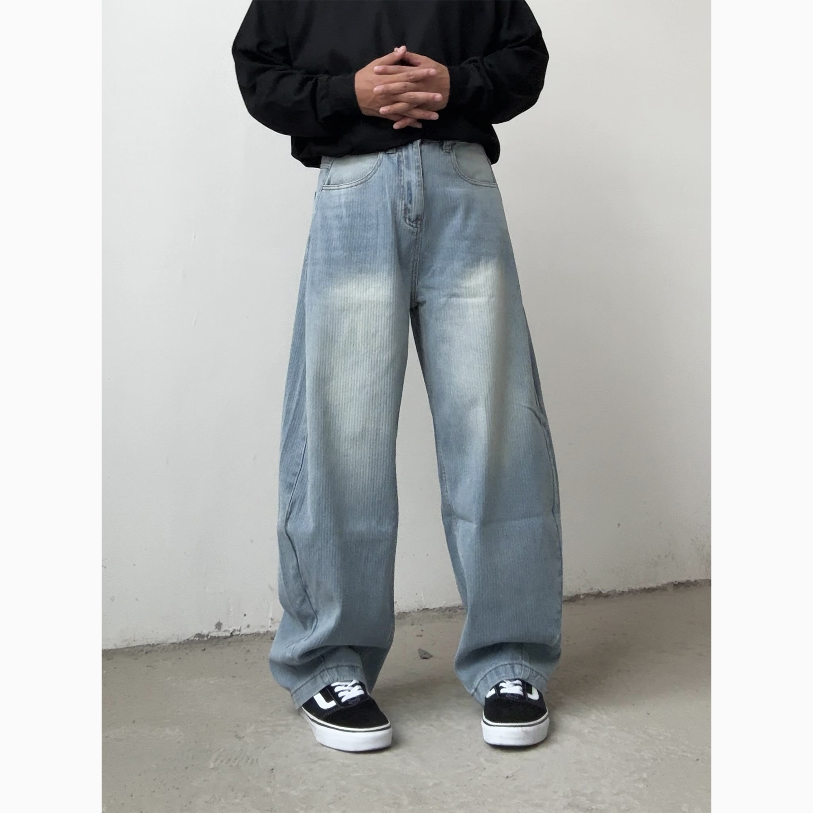 竹节弯刀牛仔裤25春夏新品