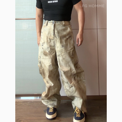 美式高街潮牌复古休闲裤