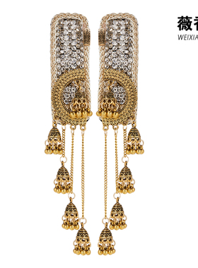 1对价新中式蒙古风流苏侧边就显瘦修饰脸型刘海侧边掰掰夹发夹