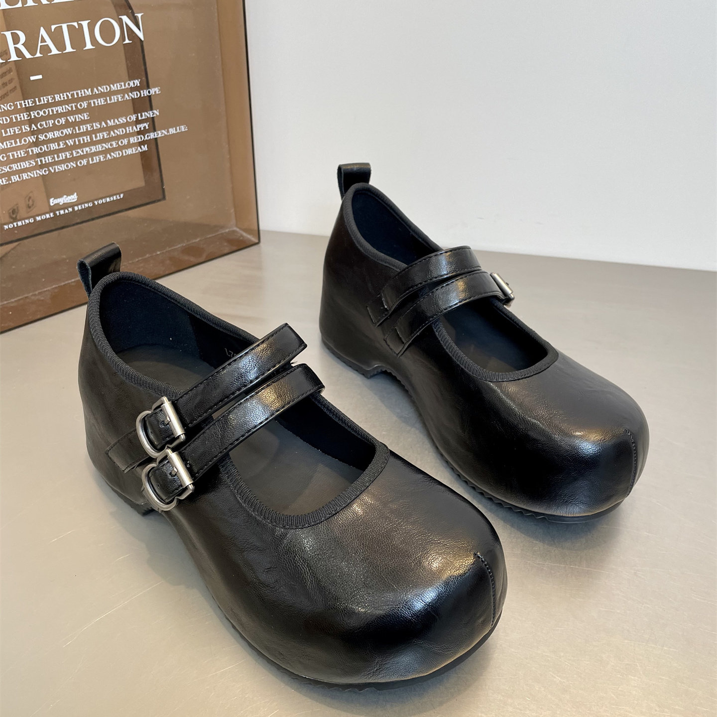 2026年春款女款鞋子轻奢小众高级感小皮鞋单鞋厚底内增高玛丽珍鞋,女鞋,玛丽珍鞋,淘宝优惠券,粉丝福利购,淘宝优惠卷