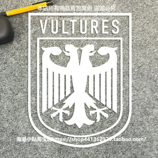 kanye侃爷汽车车贴欧美说唱VULTURES坎耶韦斯特潮牌LOGO镂空贴纸