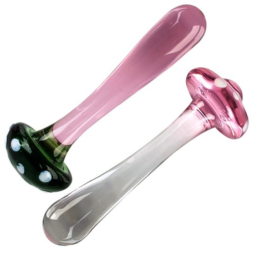 高硼硅蘑菇实心玻璃棒坚固不易碎圆润光滑细腻无毛刺捣碎棍按摩棒