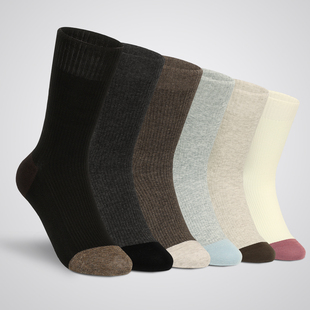 袜say 韩风ins简约竖条拼色显瘦堆堆袜超柔紧赛棉无骨缝头中筒袜