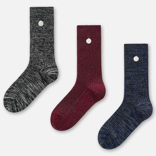 百搭 潮牌女袜金属字母牌中筒袜双针坑条运动时尚 袜say 25秋冬新款