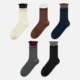袜say 日系堆堆袜子女中筒袜春秋款 卷边长筒袜双罗口秋天撞色长袜
