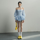 百搭修身 芭蕾公主风收腰抹胸蓬蓬裙时尚 显瘦连衣裙 法式 怪诞女孩