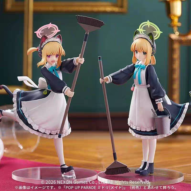 漫笙正版现货GSC蔚蓝档案POP UP PARADE 桃 绿 女仆 比例手办