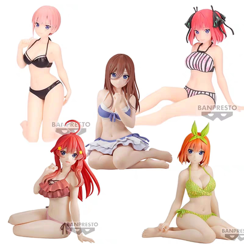 漫笙日版万代五等分的花嫁中野三玖三玖泳装景品手办眼镜厂