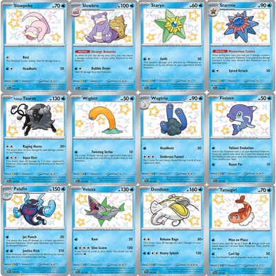 ptcg朱紫Paldean Fates (PAF)异色水系英文版s卡合集定制DIY复刻