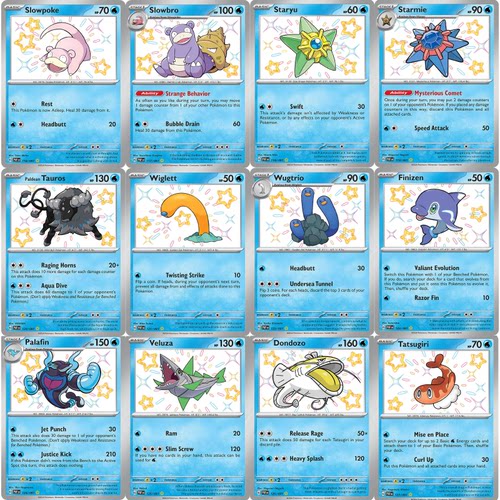 ptcg朱紫Paldean Fates (PAF)异色水系英文版s卡合集定制DIY复刻