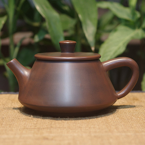 广西钦州原矿坭兴陶茶壶纯手工制作茶壶220mL陶瓷泡茶壶石瓢壶紫