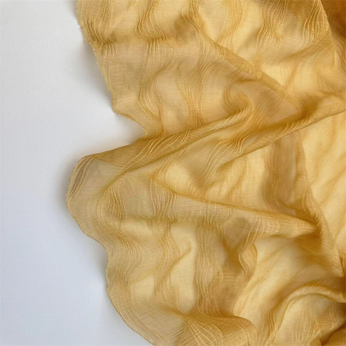 春夏新到货进口波纹双皱顺垂雪纺纱布料宽150重200克