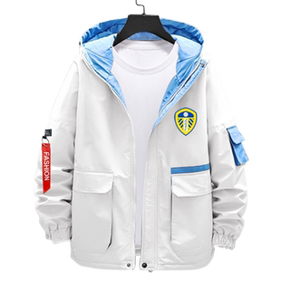 利兹联白玫瑰罗德里戈足球迷服队服夹克连帽男女外套带帽衫球衣服