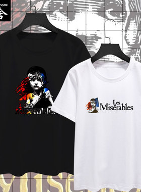 悲惨世界Les Miserables音乐剧冉阿让24601号短袖T恤衫男半袖衣服