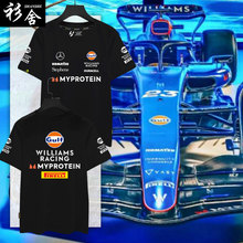 威廉姆斯F1方程式车队服Williams赛车服短袖T恤衫男士纯棉半袖体