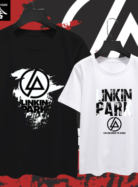 林肯公园LINKINPARK摇滚贝宁顿欧美纯棉短袖T恤衫男女半袖上衣服