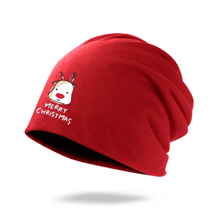 圣诞节麋鹿驯鹿圣诞老人平安夜套头帽男女包头帽子防风保暖护耳帽